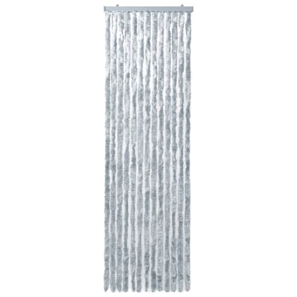 vidaXL Insektsdraperi vit och grå 90x200 cm chenille - Myggnät för fönster