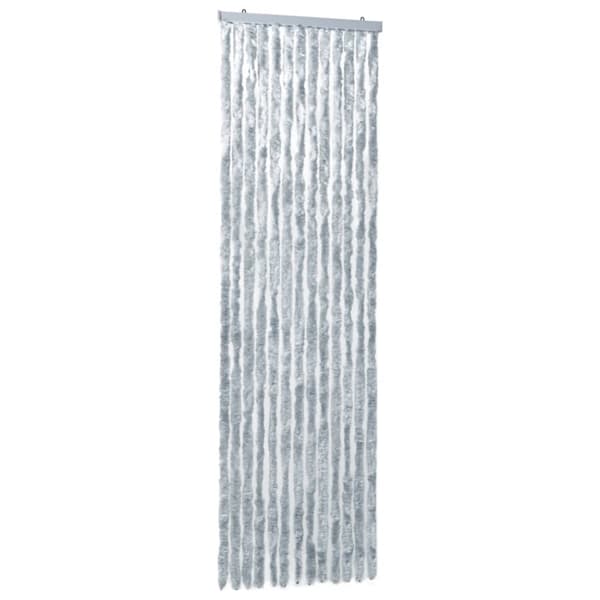 vidaXL Insektsdraperi vit och grå 90x200 cm chenille -  Myggnät för fönster