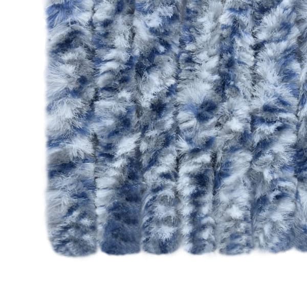 vidaXL Hyönteisverho sininen, valkoinen ja hopea 100x220 cm Chenille -  Hyönteissuojat