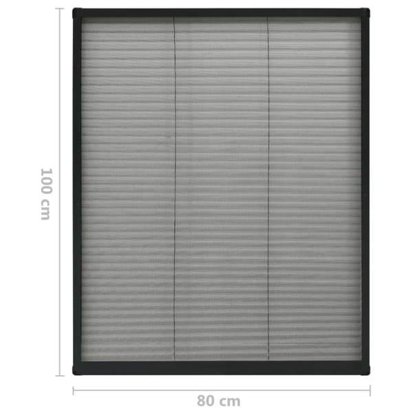 vidaXL Laskostettu hyönteisverkko ikkunaan 80x100cm alumiini antras. -  Hyönteissuojat