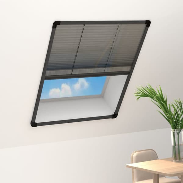 vidaXL Laskostettu hyönteisverkko ikkunaan 80x100cm alumiini antras. -  Hyönteissuojat