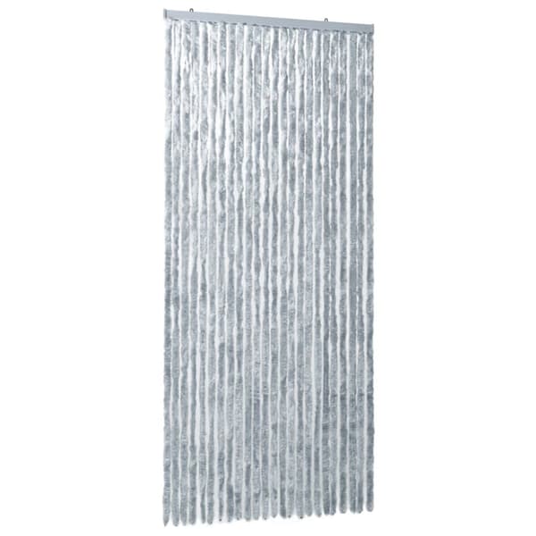 vidaXL Insektsdraperi vit och grå 100x220 cm chenille -  Myggnät för fönster