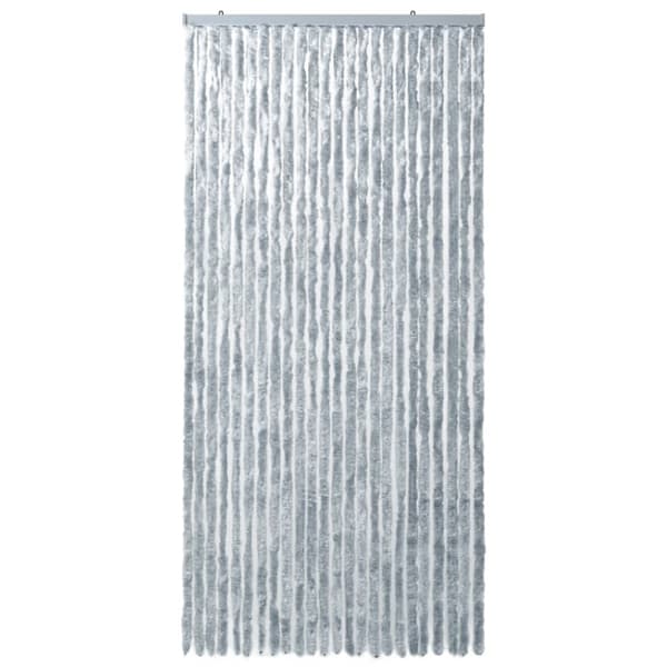 vidaXL Insektsdraperi vit och grå 100x220 cm chenille -  Myggnät för fönster