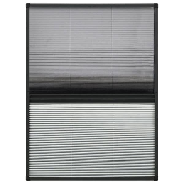 vidaXL Plisserat insektsnät med jalusi för fönster 80x120 cm aluminium -  Myggnät för fönster