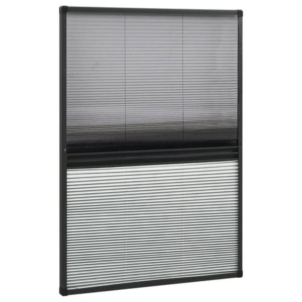 vidaXL Plisserat insektsnät med jalusi för fönster 80x120 cm aluminium -  Myggnät för fönster