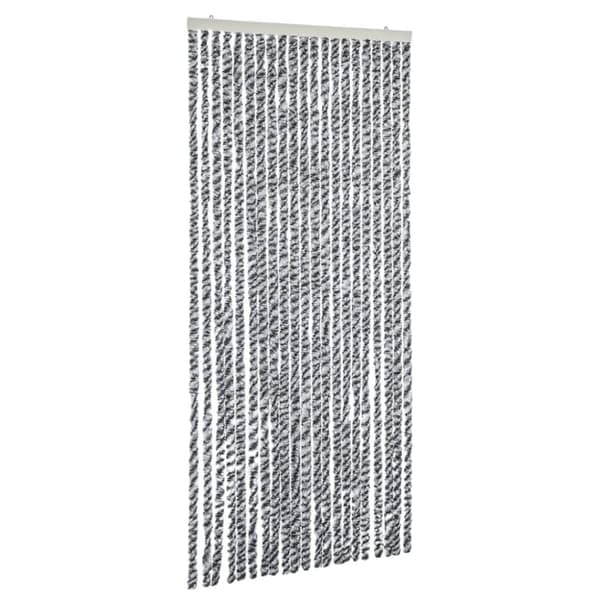 vidaXL Hyönteisverho harmaa ja mustavalkoinen 100x220 cm chenille -  Hyönteissuojat