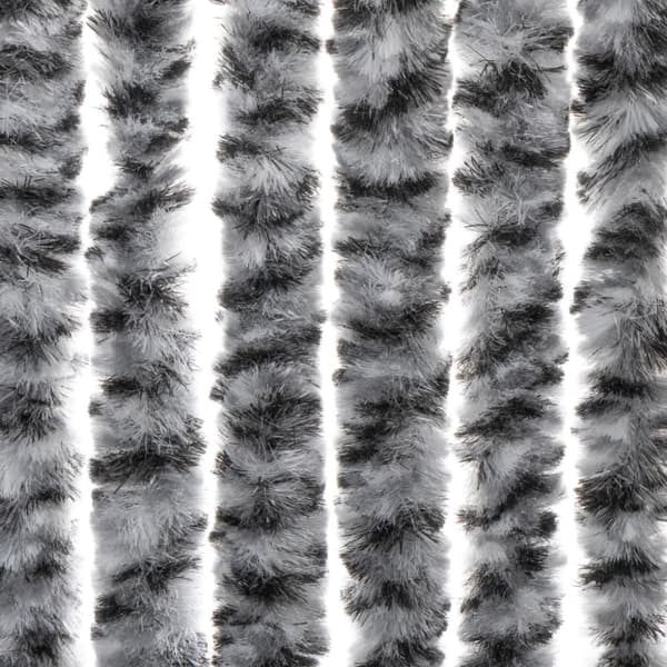 vidaXL Hyönteisverho harmaa ja mustavalkoinen 100x220 cm chenille -  Hyönteissuojat