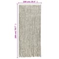 Pikkukuva 7 / 7: vidaXL Hyönteisverho vaalean- ja tummanharmaa 100x200 cm chenille -  Hyönteissuojat