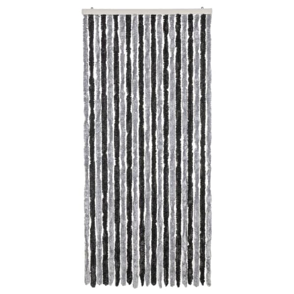 vidaXL Insektsgardin grå och svart 100x220 cm chenille -  Myggnät för fönster