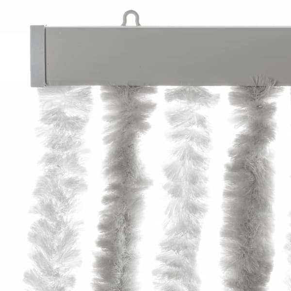 vidaXL flueforhæng 90x200 cm chenille lysegrå og hvid -  Netskærme til vinduer