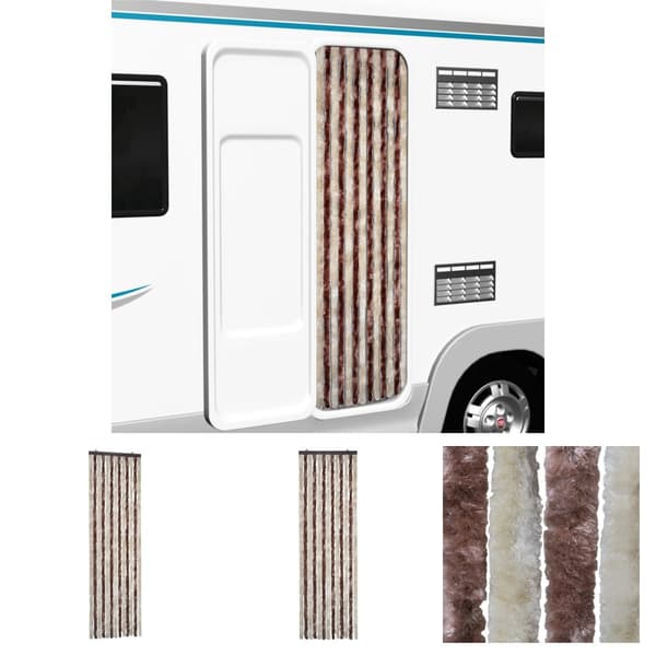 The Living Store Hyönteisverho beige ja vaaleanruskea 56x185 cm Chenille -  Hyönteissuojat