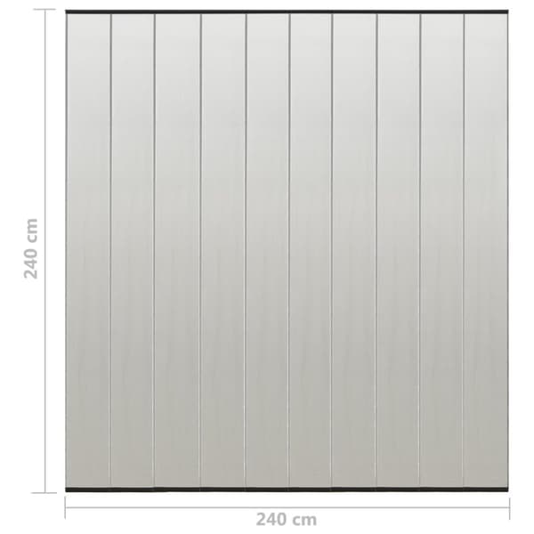 The Living Store Insektsnät med 10 lameller för dörr svart 240x240 cm -  Myggnät för fönster