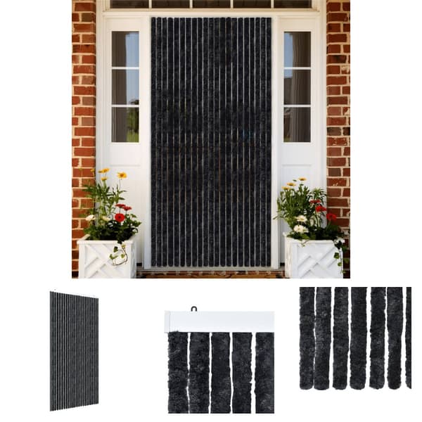 The Living Store insektgardin 100 x 200 cm antracitgrå -  Netskærme til vinduer
