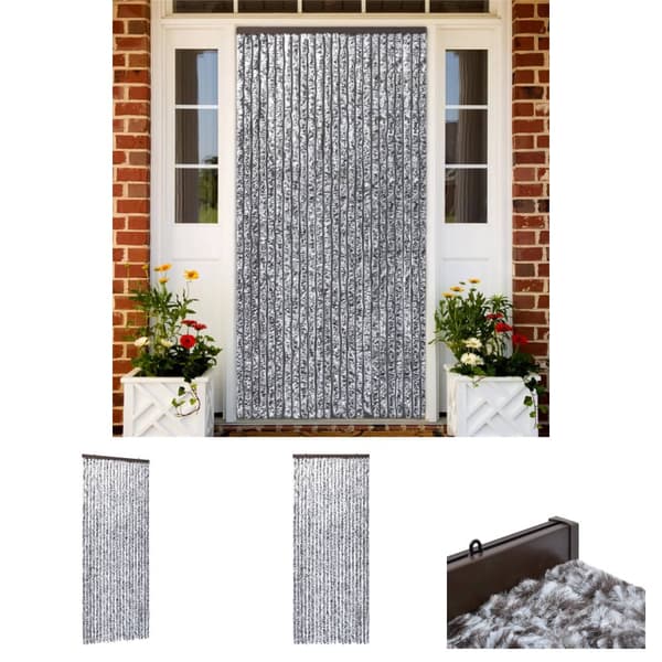 The Living Store insektgardin 90 x 220 cm brun og beige -  Netskærme til vinduer