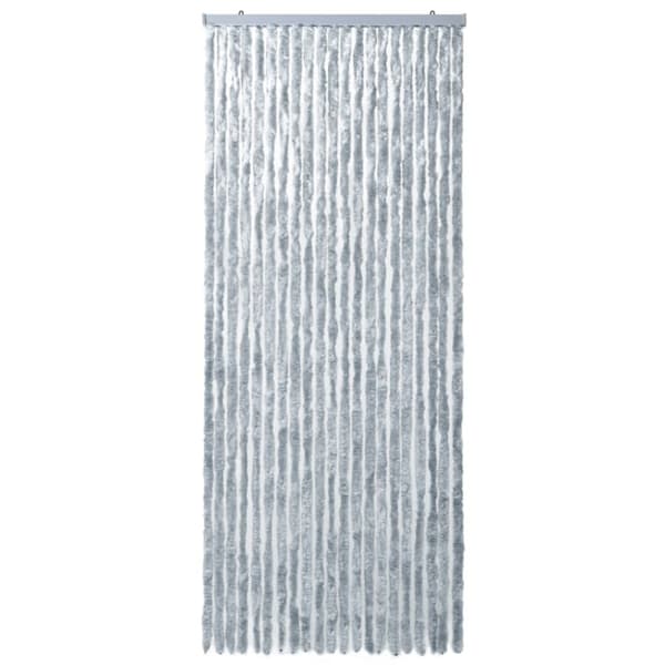 The Living Store Hyönteisverho valkoinen ja harmaa 90x220 cm Chenille -  Hyönteissuojat