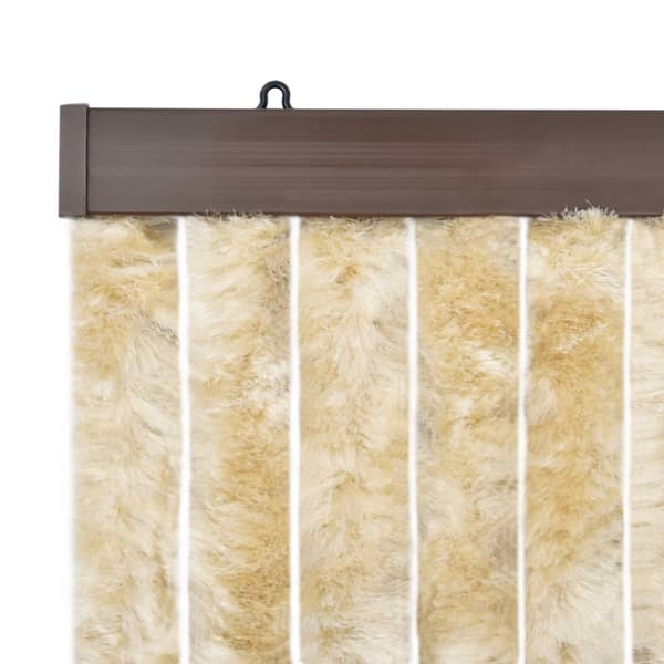 The Living Store Insektsdraperi beige 90x220 cm chenille -  Myggnät för fönster