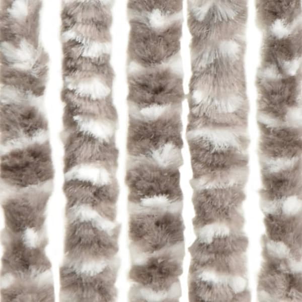 The Living Store Insektsgardin taupe och vit 100x230 cm chenille -  Myggnät för fönster