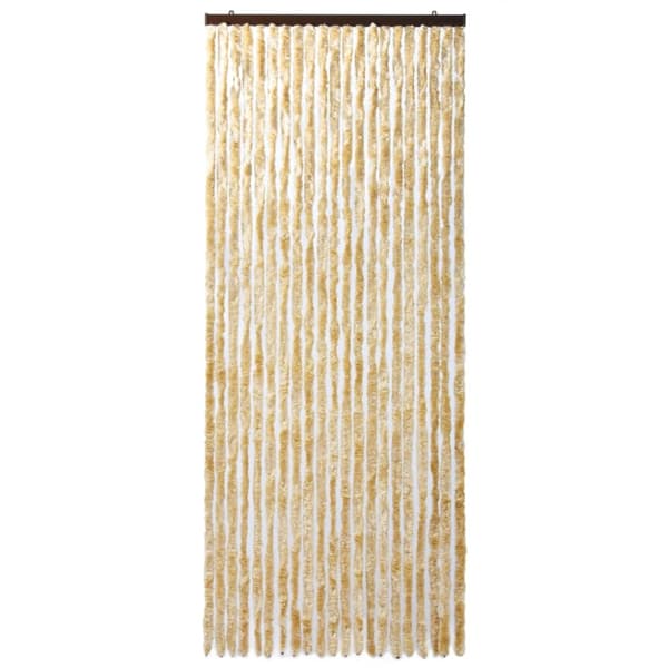 The Living Store Insektsgardin beige 100x200 cm chenille -  Myggnät för fönster