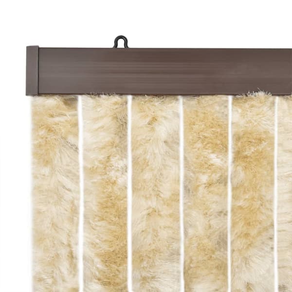 The Living Store Insektsgardin beige 100x200 cm chenille - Myggnät för fönster
