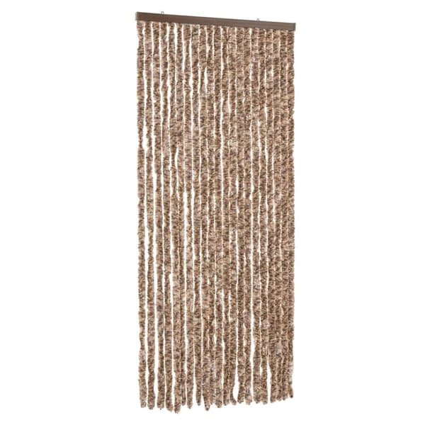 The Living Store Hyönteisverho beige ja tummanruskea 90x200 cm chenille - Hyönteissuojat