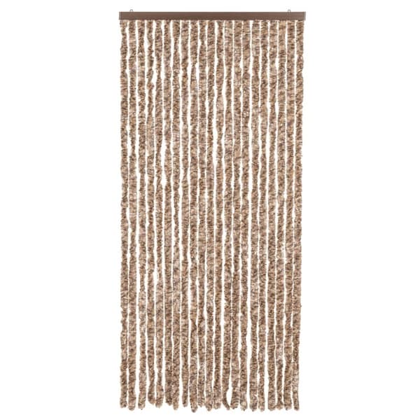 The Living Store Hyönteisverho beige ja tummanruskea 90x200 cm chenille - Hyönteissuojat