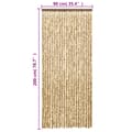 Miniatyrbillede 7 af 7: The Living Store flueforhæng 90x200 cm chenille beige og brun -  Netskærme til vinduer