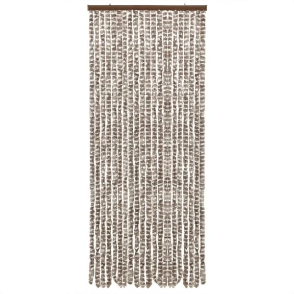 The Living Store Insektsgardin taupe och vit 56x200 cm chenille - Myggnät för fönster