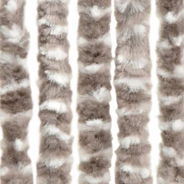 The Living Store Insektsgardin taupe och vit 56x200 cm chenille -  Myggnät för fönster