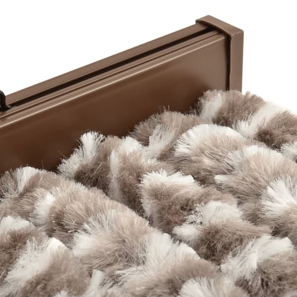 The Living Store Insektsgardin taupe och vit 56x200 cm chenille - Myggnät för fönster