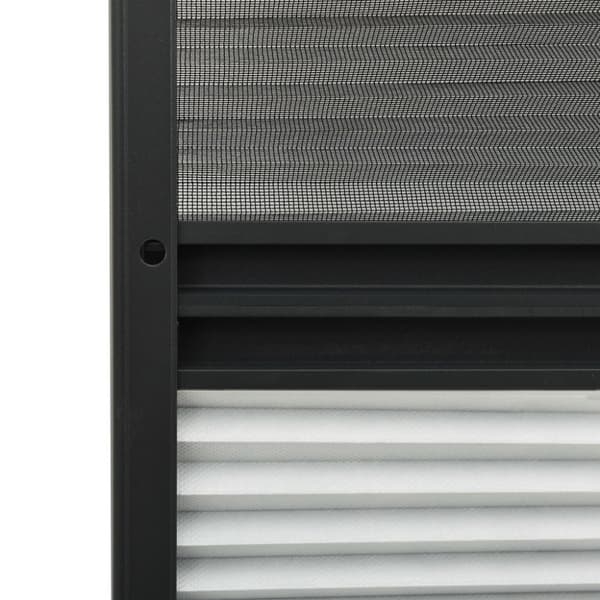 Myggnät för fönster - Living Plisserat insektsnät med jalusi för fönster 80x100 cm aluminium