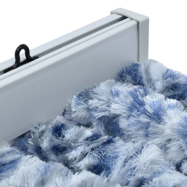 Netskærme til vinduer - Living insektgardin 90x200 cm chenille blå og hvid