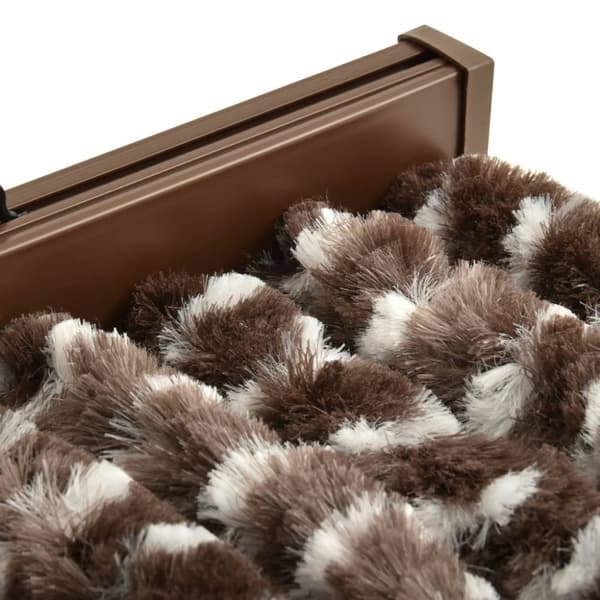 Netskærme til vinduer - Living insektgardin 100x220 cm chenille brun og hvid