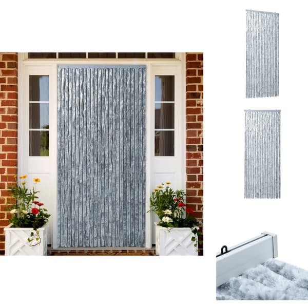 Netskærme til vinduer - Living insektgardin 90 x 220 cm hvid og grå