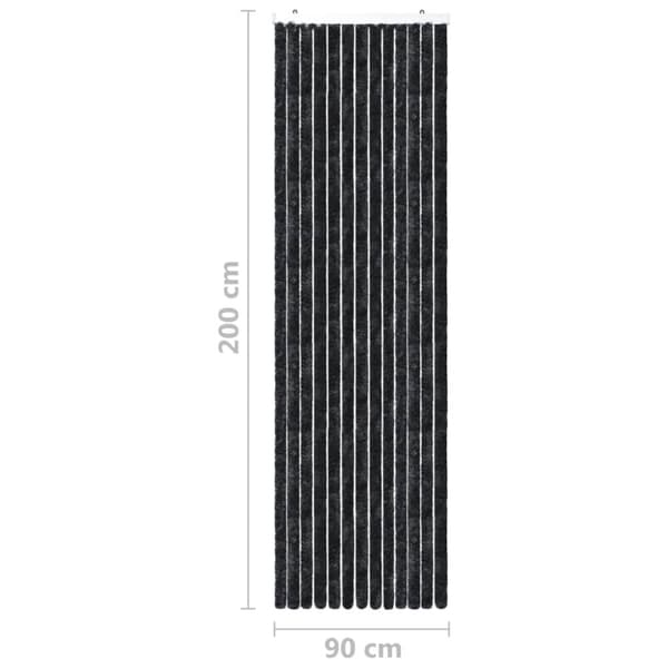 Myggnät för fönster - Living Insektsdraperi antracit 90x200 cm chenille