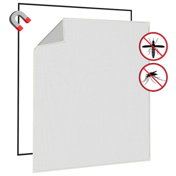 Myggnät för fönster - Living Magnetiskt insektsnät för fönster vit 130x150 cm