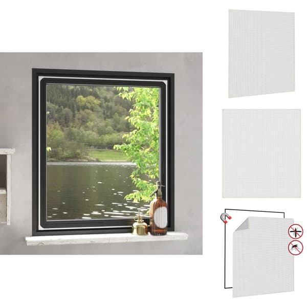 Myggnät för fönster - Living Magnetiskt insektsnät för fönster vit 130x150 cm