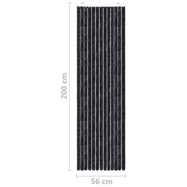 Netskærme til vinduer - Living insektgardin 56x200 cm chenille antracitgrå