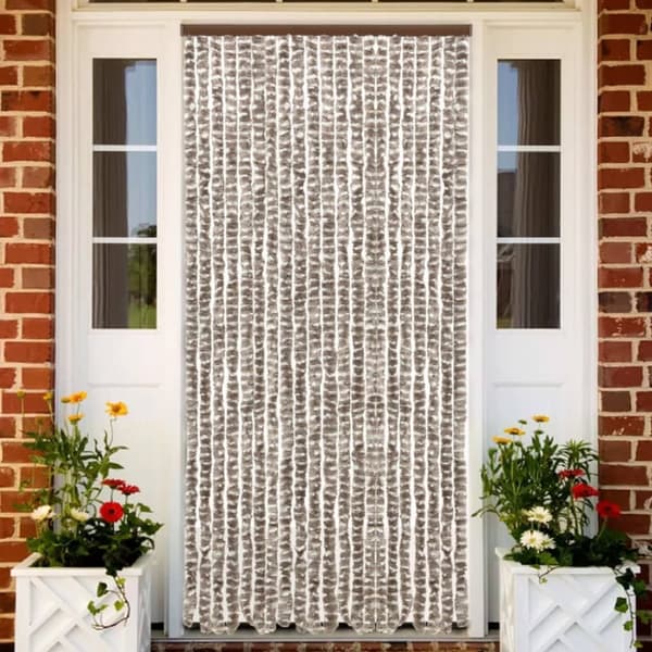 Hyönteisverho harmaanruskea ja valkoinen 90x220 cm Chenille - Hyönteisverho - Hyönteisverhot - Home & Living