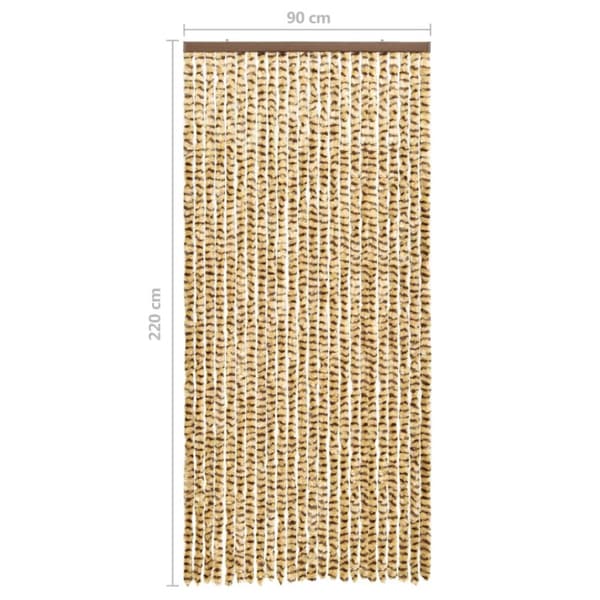 Insektsdraperi beige och brun 90x220 cm chenille - Insektsdraperier - Insektsdraperi - Home & Living