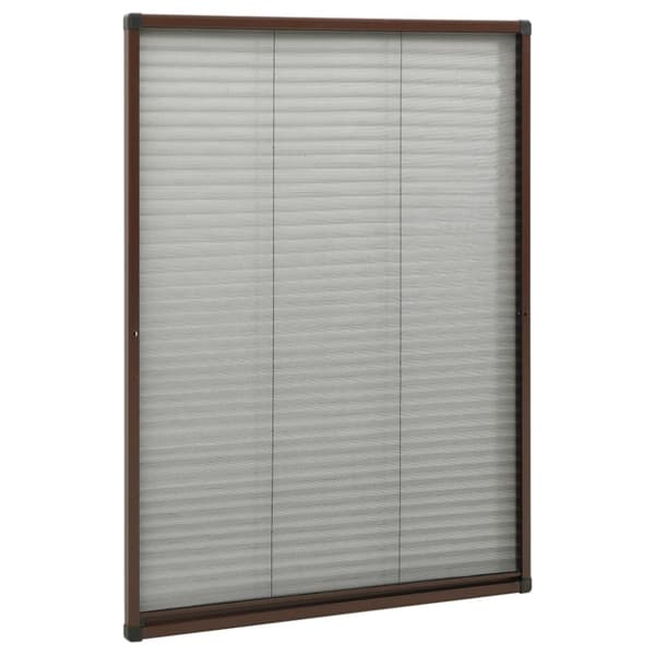 Laskostettu hyönteisverkko ikkunaan 80x120 cm alumiini ruskea - Ikkunaverkko - Ikkunaverkot - Home & Living