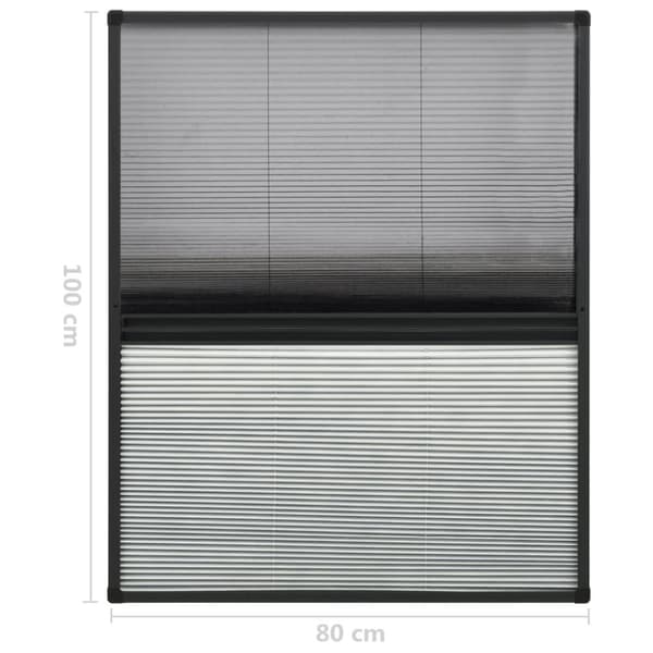 Laskostettu hyönteisverkko/varjostin ikkunaan 80x100cm alumiini - Ikkunaverkko - Ikkunaverkot - Home & Living