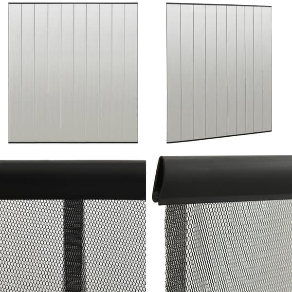 Insektsnät med 10 lameller för dörr svart 240x240 cm - Insektsnät - Insektsskydd - Home & Living