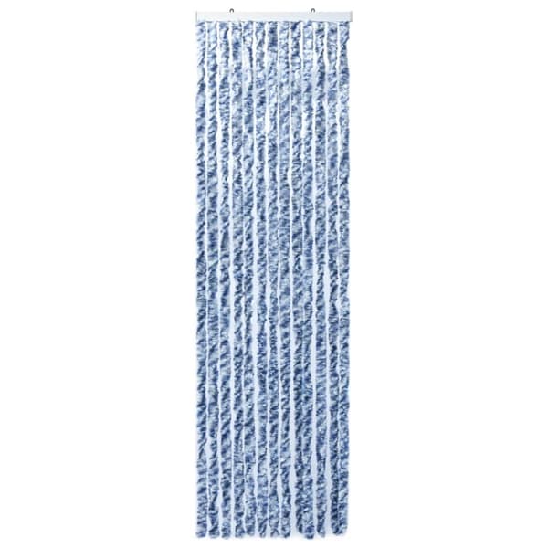 Hyönteisverho sininen, valkoinen ja hopea 56x185 cm Chenille - Hyönteisverho - Hyönteisverhot - Home & Living
