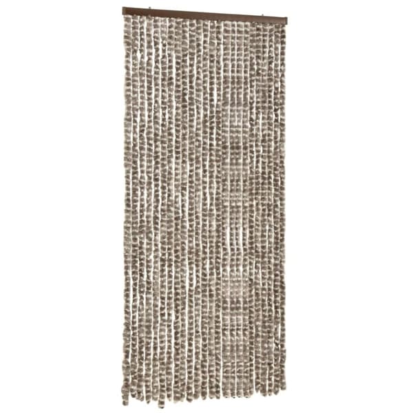 Insektsdraperi taupe och vit 100x220 cm chenille - Insektsdraperier - Insektsdraperi - Home & Living