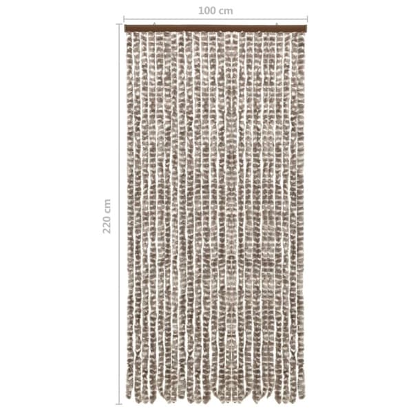 Insektsdraperi taupe och vit 100x220 cm chenille - Insektsdraperier - Insektsdraperi - Home & Living