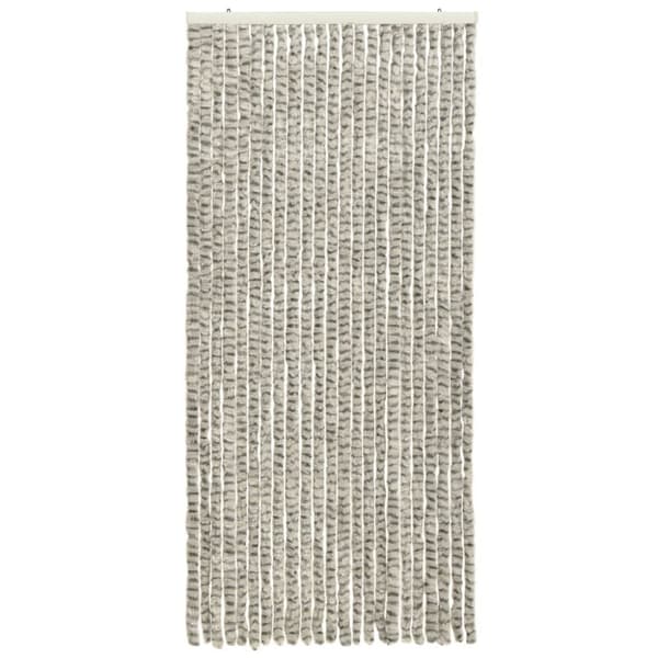 Insektsdraperi ljusgrå och mörkgrå 90x220 cm chenille - Insektsdraperier - Insektsdraperi - Home & Living