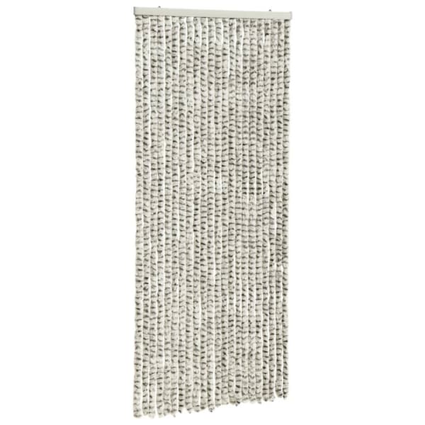 Insektsdraperi ljusgrå och mörkgrå 90x220 cm chenille - Insektsdraperier - Insektsdraperi - Home & Living