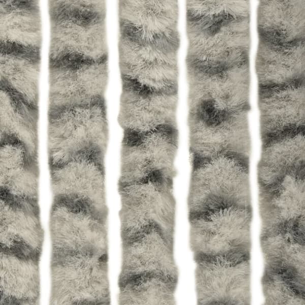Insektsdraperi ljusgrå och mörkgrå 90x220 cm chenille - Insektsdraperier - Insektsdraperi - Home & Living