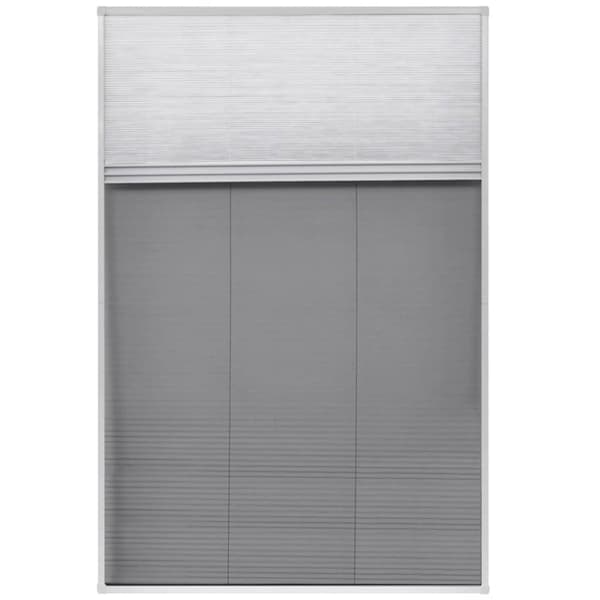 Plisserat insektsnät med jalusi för fönster 80x120 cm aluminium - Fönsternät - Fönsterskärm - Home & Living
