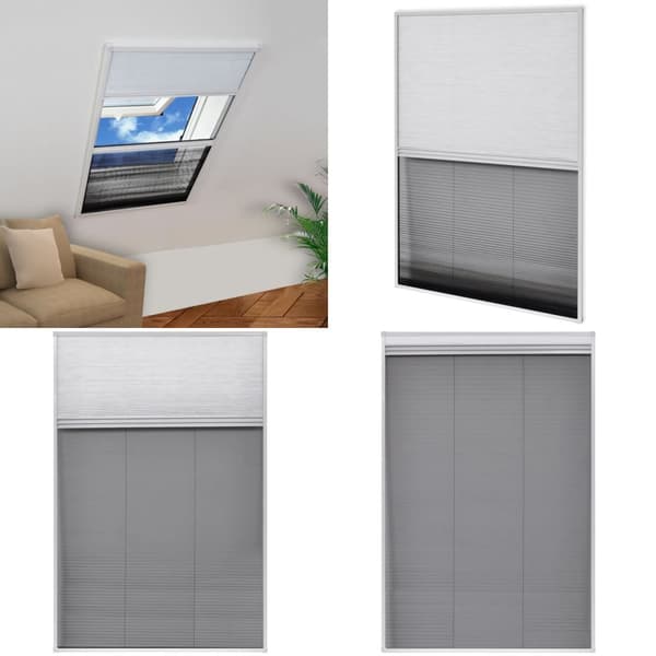 Plisseret insektnet til vinduer aluminium 80 x 120 cm med afskygning - Vinduesnet - Vinduesskærm - Home & Living